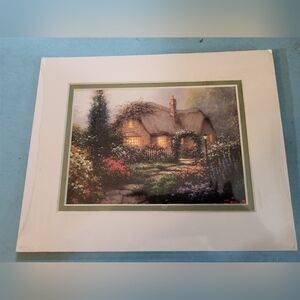 Vintage Charming Cottage Art Matted Print 8x10 #886